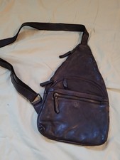 harbour 2nd  Schultertasche - shoulderbag, dunkelbraunes dickes weiches Leder