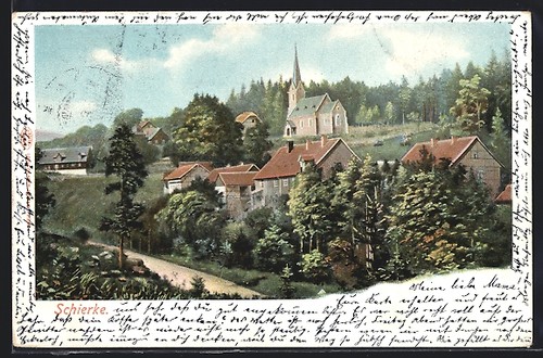 Ansichtskarte schierke blick - ansichtskarte, schierke,