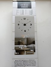 Klebe Wanduhr Groß 60 CM, Leise und Selbstklebend, OVP Neu