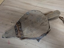 Kamin Ofen Herd - Blasebalg aus Holz & Leder - Vintage Antik