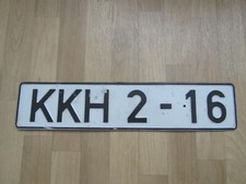 1 KFZ-Kennzeichen - Nummernschild - DDR - Wende - Übergang - KKH 2 - 16 - Halle