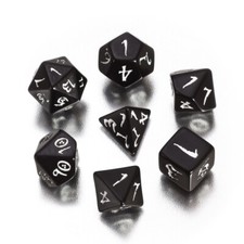 Classic RPG Würfel-Set - 7 Stück - schwarz und weiss