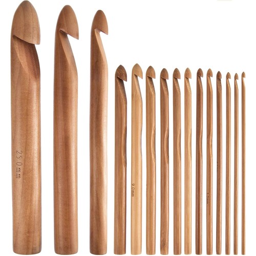 Bambus holz häkelnadeln set - bambus,