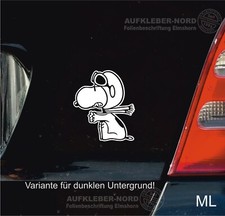 2x Snoopy Baron Aufkleber 7cm