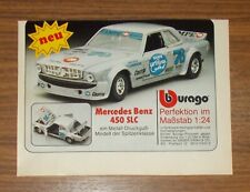 Seltene Werbung BURAGO Mercedes Benz 450 SLC MAMPE Lufthansa Cocktail 1980