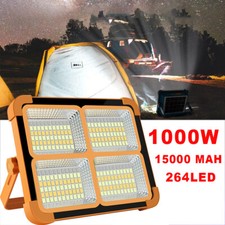 Outdoor LED Solar Baustrahler 15000mAh PowerBank USB Flutlicht Akku Campinglampe