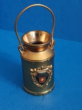 Kleiner Messing Krug als Milchkanne Wappen Switzerland