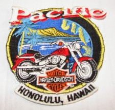 Harley  Davidson  Patch   Aufnäher  Badge  Kutte   PACIFIC   HONOLULU   HAWAII