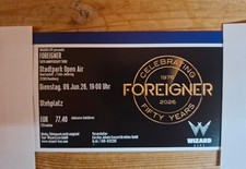 Foreigner Konzertkarte 09.Juni
