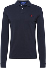 Original Polo Ralph Lauren Slim Fit Poloshirt 710681126-037 Langarm Gr. M Schw.