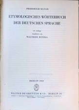 Etymologisches Wörterbuch der