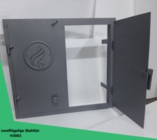 Zweiflügelige Stahltür für