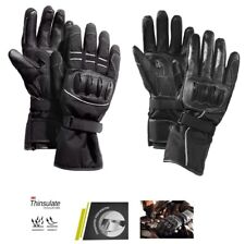 Crivit® Motorrad Handschuhe mit Echtleder Visirwischer Thinsulate™ Scotchlite™ 