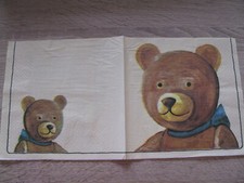 3 Servietten Teddy beige