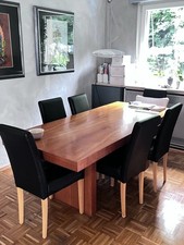 Super Design Holztisch Esszimmer 180 x 90 cm – 8 cm dick 6 Personen – furniert