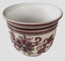 Shabby Blumentopf Übertopf Pflanztopf Keramik Handbemalt 60er Jahre #1046iS