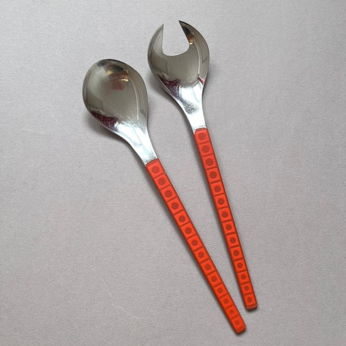 Salatbesteck silit rot emaille - salatbesteck,