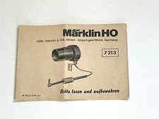 Märklin H0 7213 Signalhorn Anleitung Beschreibung Original von 01/74 sehr gut !