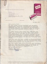 Heinrich Maria Wald Augsburg - Vel Energo Traubenzucker - Geschäftsbrief - 1963