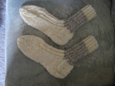 Damen Schafwollsocken, Gr. 41/42, Naturwolle 100%, handgesponnen