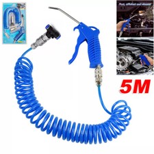 DE Druckluft Ausblaspistole + 5m Spiralschlauch Pistole Druckluftpistole für LKW