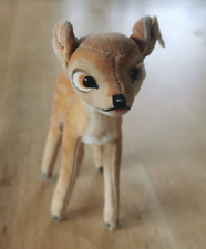 Steiff  Bambi Reh Samt mit Knopf und Fahne altes Stofftier Vintage
