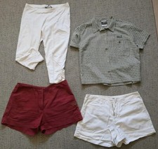 4 Teile - Damen Bluse 2 Shorts