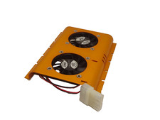 Q-TEC FESTPLATTEN KÜHLER MIT LÜFTER 3,5" ZOLL HDD COOLER 4 PIN MOLEX #GK9999