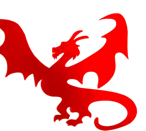 Drache aufkleber reflektierend - drache,