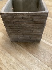 Übertopf Blumentopf Steinwand Optik Klinker Optik Deko Garten