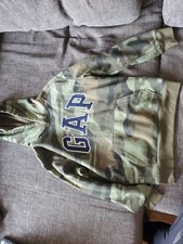 GAP Hoodie Kapuzenpulli Kinder Größe L 140 146 Camouflage Neu Grün Navy