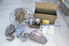 BW Greifzug 5,0 t 50 kN original ! mit 50m Seil 2x Umlenkrolle Bundeswehr 1,5