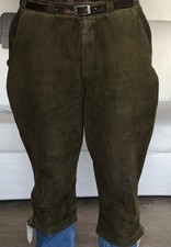 Lederhose Knickerbocker Herren Gr.50 dunkelgrün Vintage