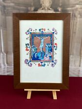 VOTIVBILD JESUS AM KREUZ GERAHMT HINTER GLAS