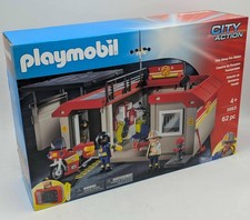 PLAYMOBIL 5663 City Action Feuerwehrstation zum Mitnehmen Feuerwehr Motorrad NEU