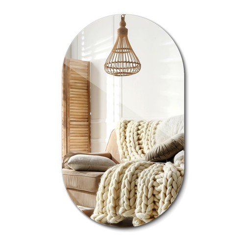 Ovaler wand spiegel ohne - wand,