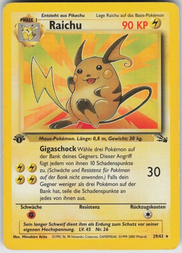 Raichu edition fossil - 1.,