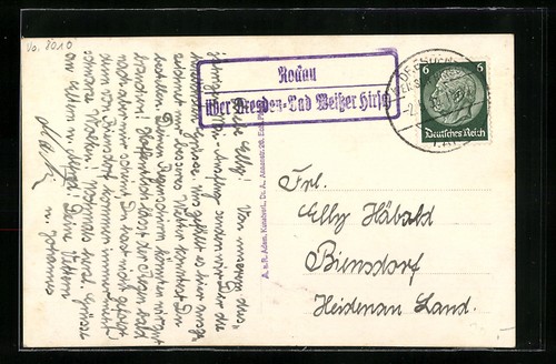 Landpoststempel rodau über - landpoststempel,