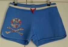 MINI BODEN Hose Short 146 152 Hot pants blau kurze Toten Kopf