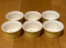 Villeroy & Boch Luxembourg 6x alte Souffleeform gelb gerillt ca. 8,5 Förmchen