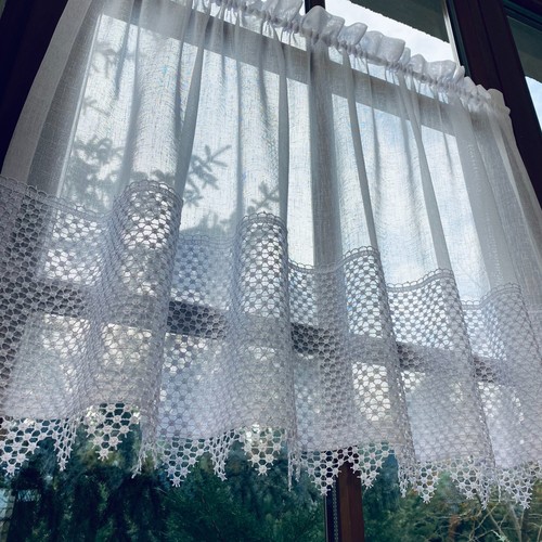 Gardine mit gipüre - mit, gipüre-spitze