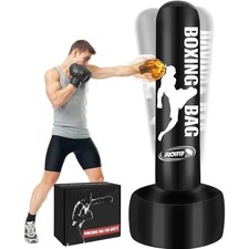 Boxsack Erwachsene 180cm Stehend Aufblasbar Kickbox Muay Thai Fitness