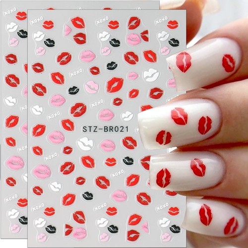 Nagelsticker kuss lippen - nagelsticker, 5d