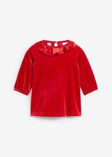 Baby Samtkleid mit Volants Gr