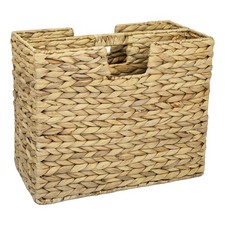 1x HMF Zeitungsständer geflochten aus Wasserhyazinthe Zeitungskorb Aufbewahrung