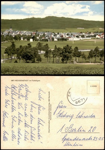 Ansichtskarte weißenstadt - ansichtskarte,