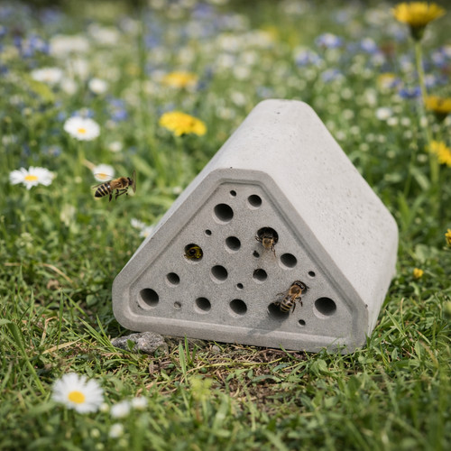 Wildbienen hotel aus beton - aus,
