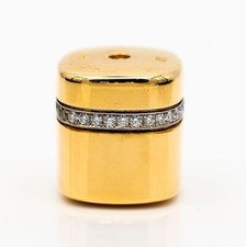 Patentschließe Perlenketten 750/18K Gelbgold Diamanten 1ct TW, Fancy Brown/VS