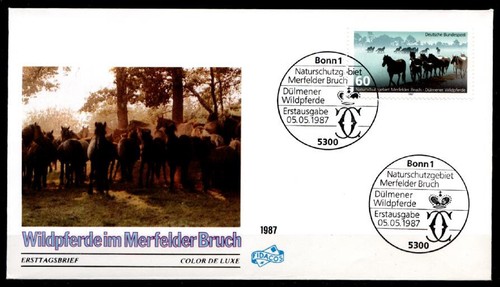 Wildpferde fdc brd 1987 - wildpferde.,