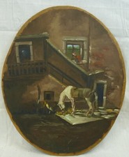 (B365) Ovales Ölgemälde